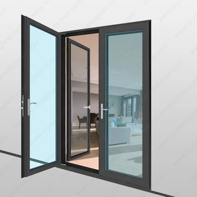 Pintu Ayun Aluminium dengan Mesh
