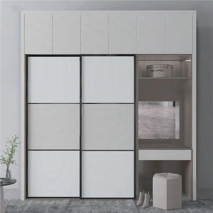 Lemari Aluminium Kayu Imitasi