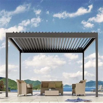 Sistem Atap Kisi-kisi Tahan Air Pergola Aluminium