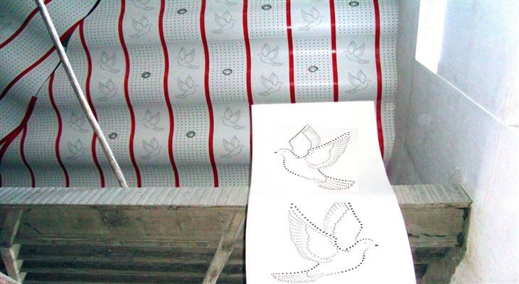 Pola Dekorasi Dinding Artistik Panel Cladding Panel Langit-Langit Aluminium Berlubang
