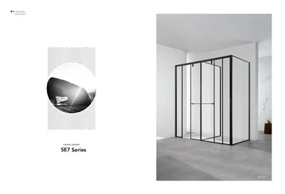 Satu Pintu Kamar Mandi Geser Stainless Steel Dengan Dua Kamar Mandi